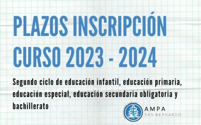 Fechas de escolarización para el curso 2023-24 en Andalucía