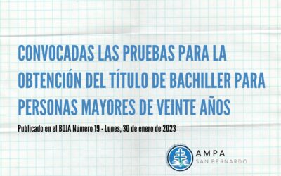 Convocadas las pruebas para la obtención del título de bachiller