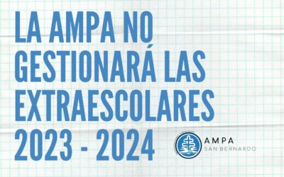 La AMPA NO gestionará las actividades extraescolares