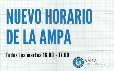 AMPA informa: Nuevo horario de apertura