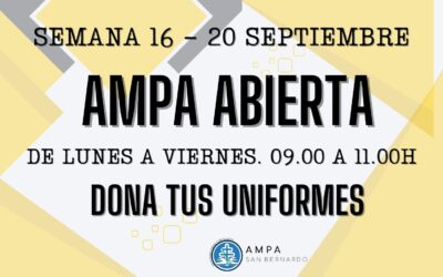 Horario de atención semana del 16 de septiembre