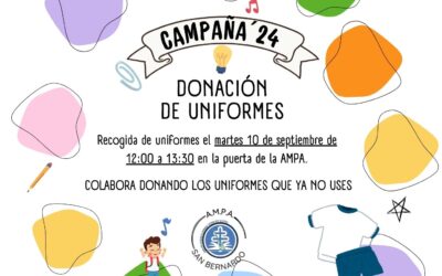 DONA LOS UNIFORMES QUE YA NO VAIS A UTILIZAR