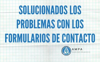 Ya podéis contactar de nuevo con nosotras a través de la web