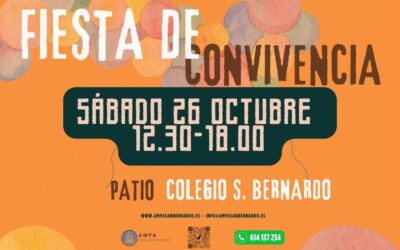 El 26 de octubre, ¡fiesta de la convivencia en el cole!