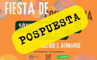 ATENCIÓN: POSPUESTA la fiesta del 26 de octubre