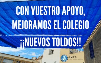 ¡¡Hemos cambiado los toldos del colegio!!
