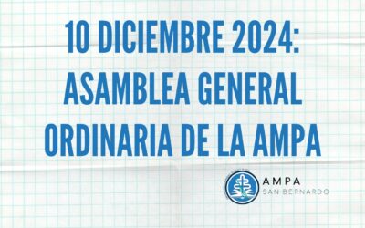 10 DICIEMBRE: CONVOCATORIA A ASAMBLEA GENERAL ORDINARIA