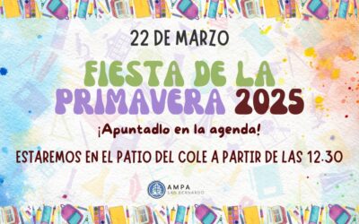 El próximo 22 de marzo, celebramos la fiesta de la primavera en el cole